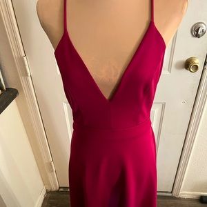 Burgundy Strap Dress